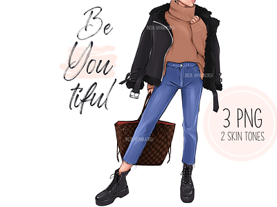 Fashion Girl Clipart, Planner Clipart