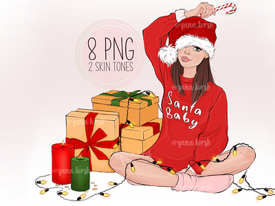 Christmas Clipart, Santa Baby Clipart