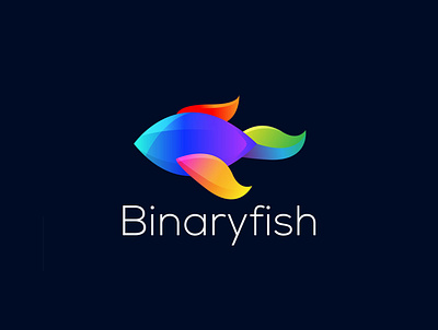 Binaryfish Logo Design fish logo gradient logo logo logo design logo designer