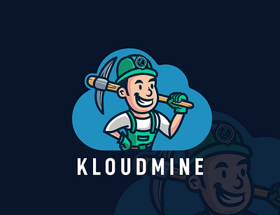 Kloudmine Logo Design crypto logo cryptocurrency logo logo design mine logo