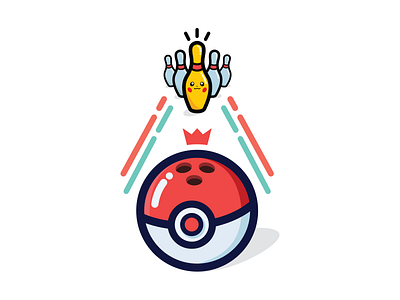 Go Strike bowling go illustration pokemon pokemongo strike vector