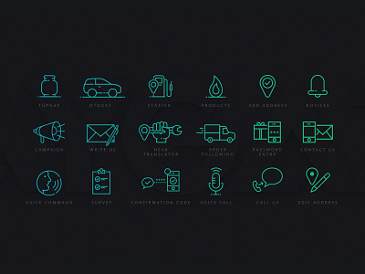 Fuel station app icons