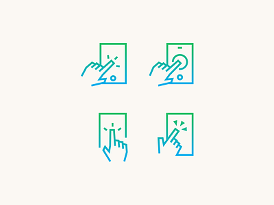 Click Finger click design finger hand icon line logo mark minimal tap