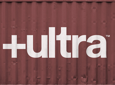 +ultra logo 2d branding container design icon industrial logo minimal typography vector