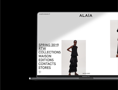 Aläia — Webdesign Concept 2d digital design fashion fashion brand fashion website high fashion layout minimal minimalism ui webdesign website