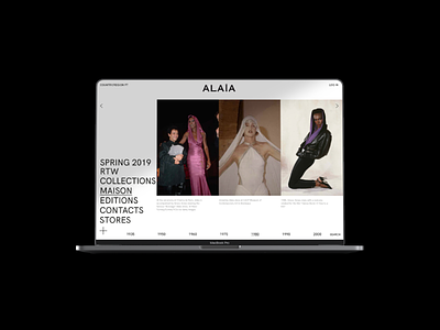 Aläia — Webdesign Concept 2d design digital design fashion fashion website layout luxury luxury brand minimal ui webdesign website