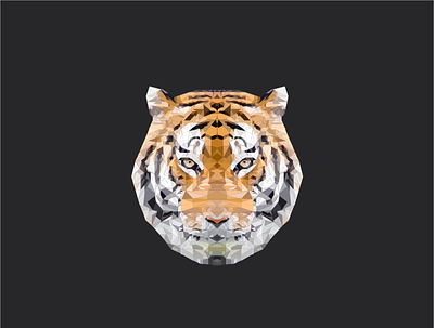 Polygon Tiger polygon svg tiger