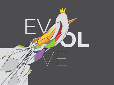 Lovevolve bird draw evolve explode illustration love vector wallpaper