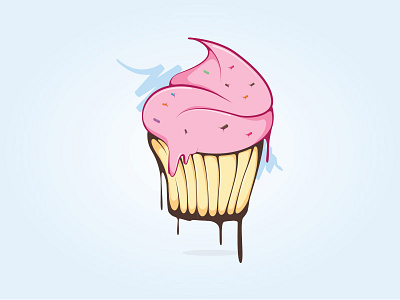Cupcake cake colors cupcake illustration illustrator pen pink sweet