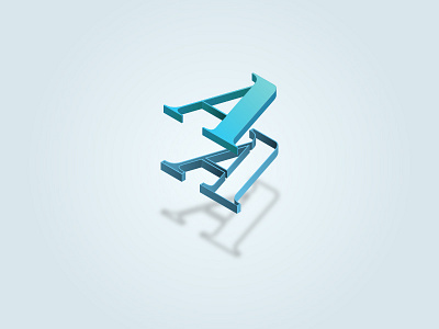 Disection 3d a icon illustration isometric shadow