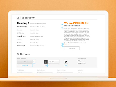 UI Styleguide app button design style template typography ui ux web