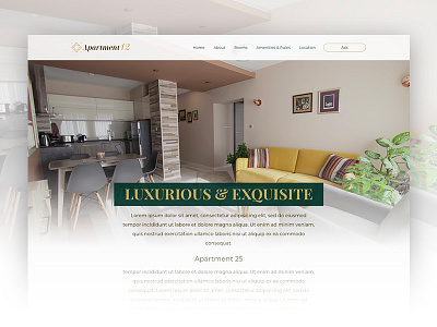 Apartment 12 app design landing site ui ux web