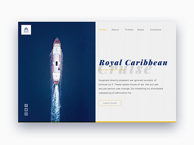 Cruisin' design dribbble explore header header design homepage travel ui ux web