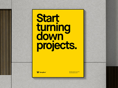 Welcome to Semplice ad billboard bold copywriting typography