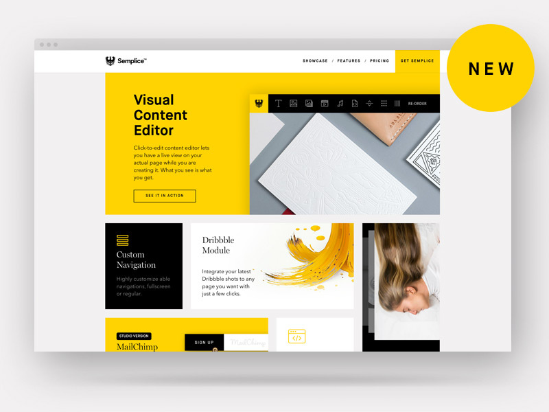 Semplice - Feature Page by Tobias van Schneider on Dribbble