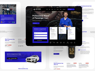 Repair Car: Landing page - UI/UX Design