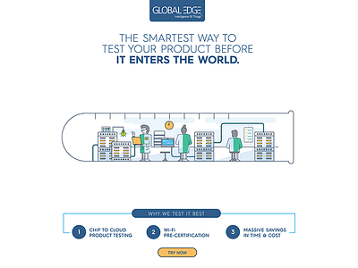 testing lab design illustration