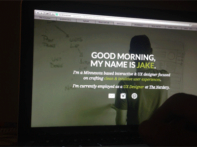 Color Change portfolio interaction color