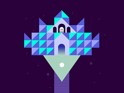 SERO - The Bridge ball building castle character game geometric ghost