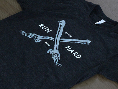 Run Hard / Drink Beer beer bones run running t shirt