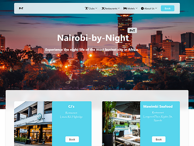 Nairobi by Night Website Prototype events graphic design nairobi ui ux design uxui web design