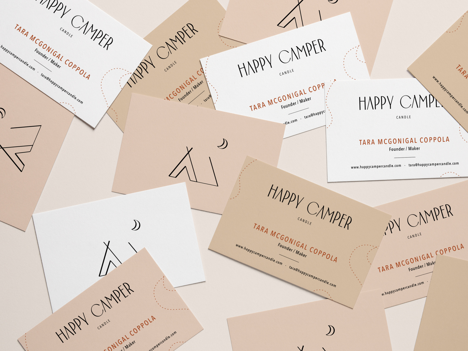 Happy Camper Candle Business Cards by Whitney Regeth on Dribbble