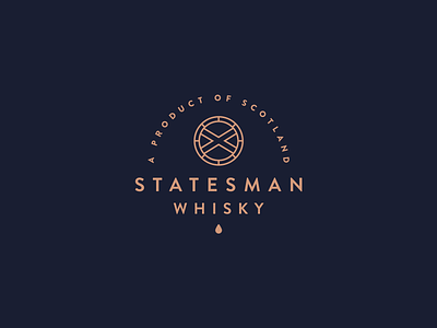 Statesman Whisky - Primary Logo branding design graphic design icon logo logo design minimal vector