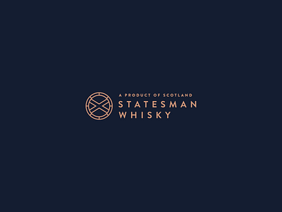 Statesman Whisky - Secondary Logo branding design graphic design icon logo logo design minimal vector
