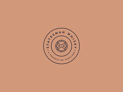 Statesman Whisky - Badge Logo branding design graphic design icon illustration logo logo design minimal vector