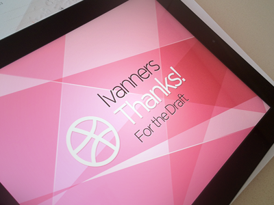 Thanks Ivanners! ball crystals debut design geometric invite ipad lights perspective pink polygons thanks wallpaper