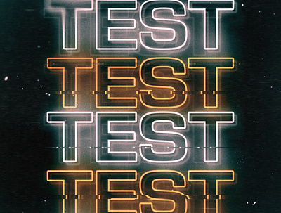 Typography test design graphic design illustration neon oldschool text typography visual