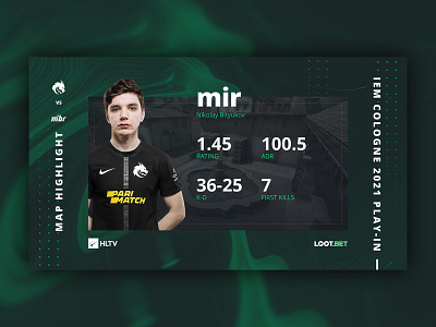 Social media update for HLTV counter strike cs:go design esport featured graphic design player highlight social media some statistics twitter ui