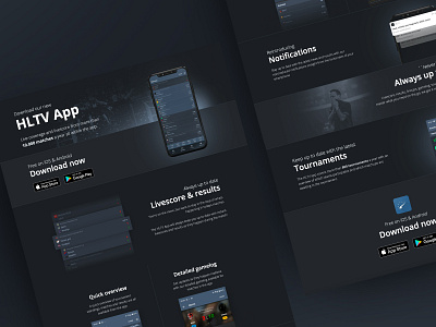 HLTV App Landing Page