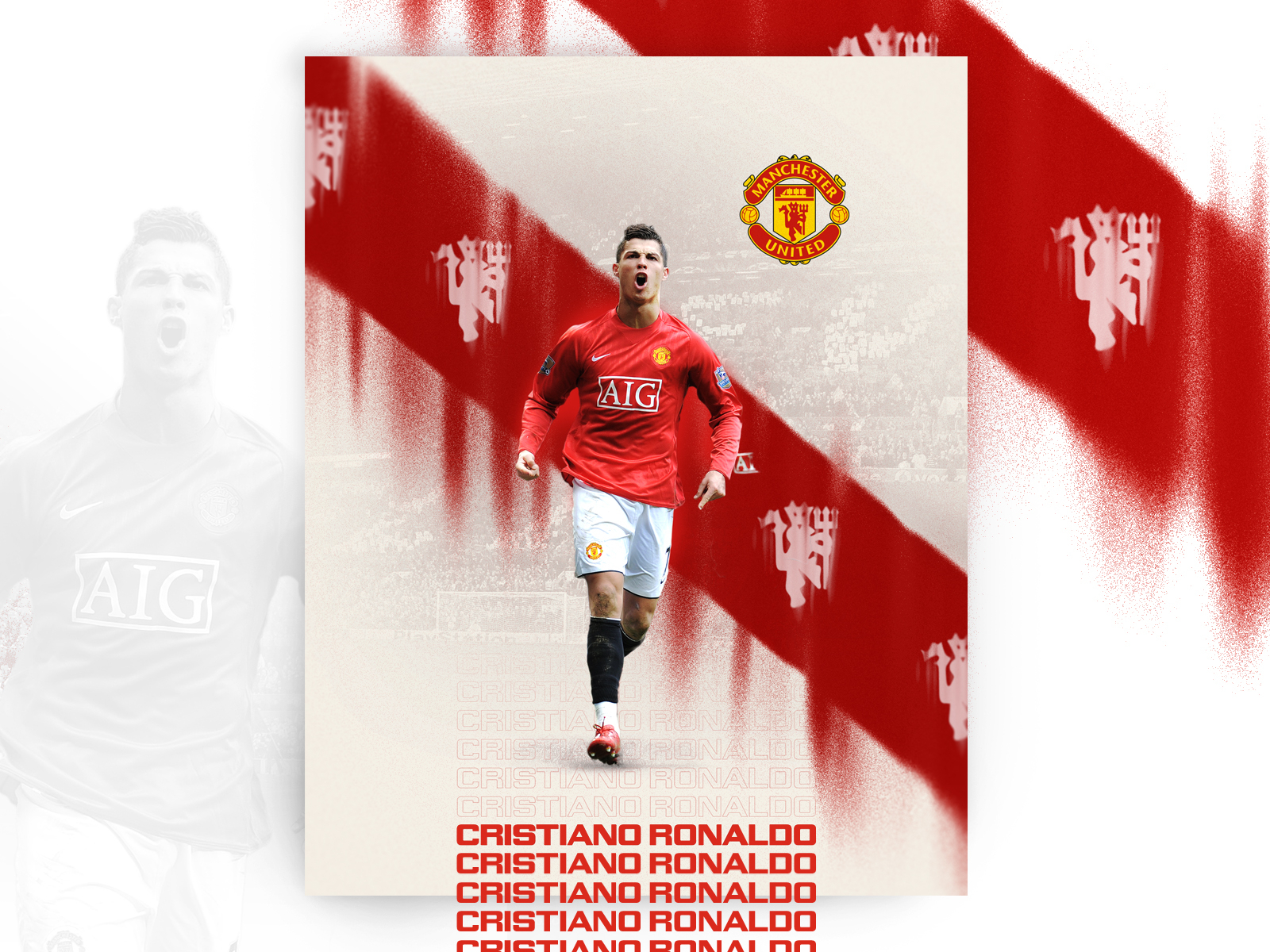 Cristiano Ronaldo Manchester United Poster by Jeppe Lambæk on Dribbble