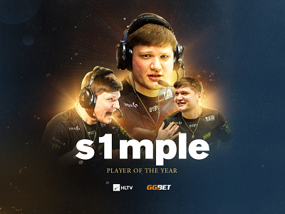 CS:GO Player of the Year 2021 award award show color correction compositing counter strike cs:go design esport gaming graphic design illustration natus vincere s1mple streaming