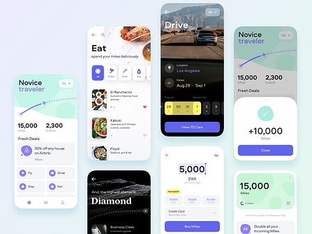 Airline Loyalty Mobile App by Clay on Dribbble