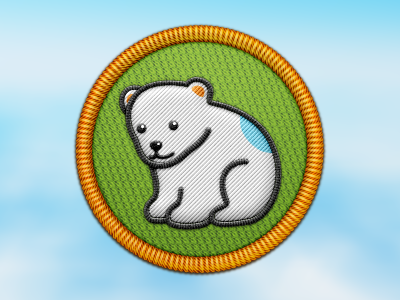 Polar bear cub badge