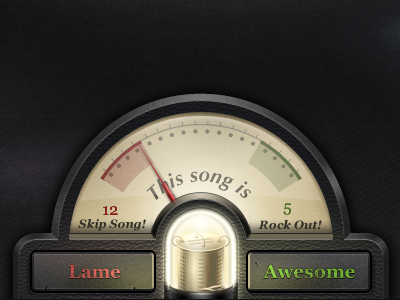 Awesomeness meter for Turntable.fm icon icons identity softfacade ui