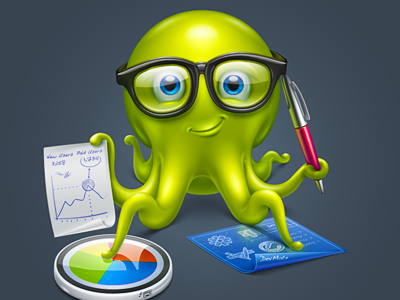 Nerdy octopus for DevMate icon icons identity logo softfacade