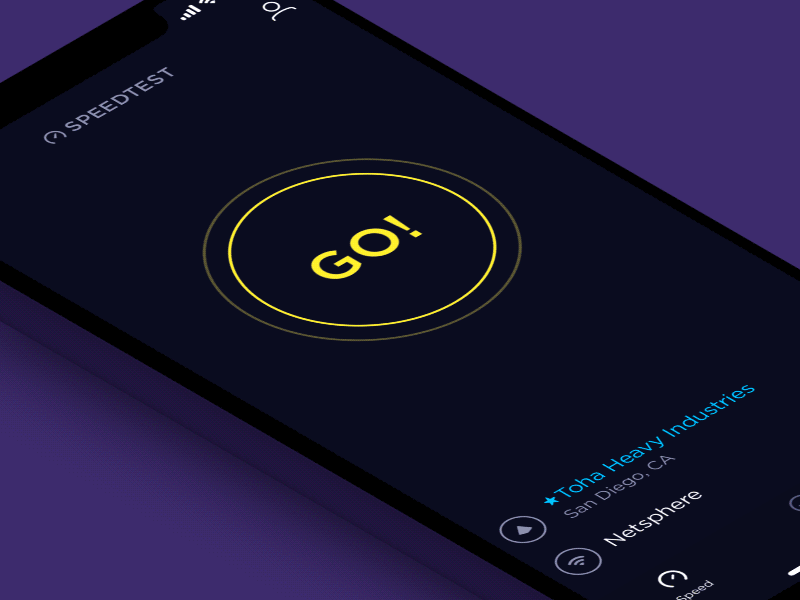 Speedtest iOS app animation app design icon icons interface ios iphone ui ux