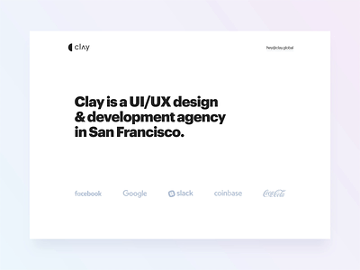Clay New Site V1 design design agency interface ui ux design website website animation