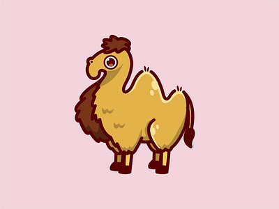 bactrian camel animal chibi cute design graphic design illustration logo mascot vector