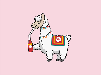 llama drinking