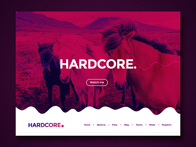 Hardcore website header