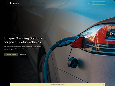 Electric Vehicle Charging Landing Page