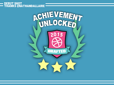 Achievement Unlocked: DRAFTED achievement badge debut drafted illustration