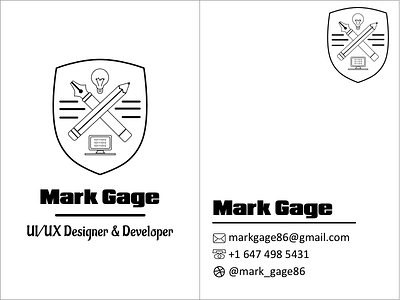 Business Card: Designer and Developer business cards coding designer illustrator logo