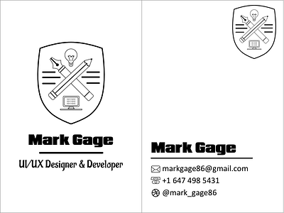 Business Card: Designer and Developer