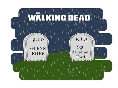 Walking Dead a show that can bring tears to the world illustrating rain tombstone twd walkingdead