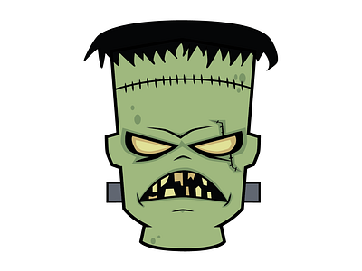 Frankenstein drawing frankenstein halloween icon illustration